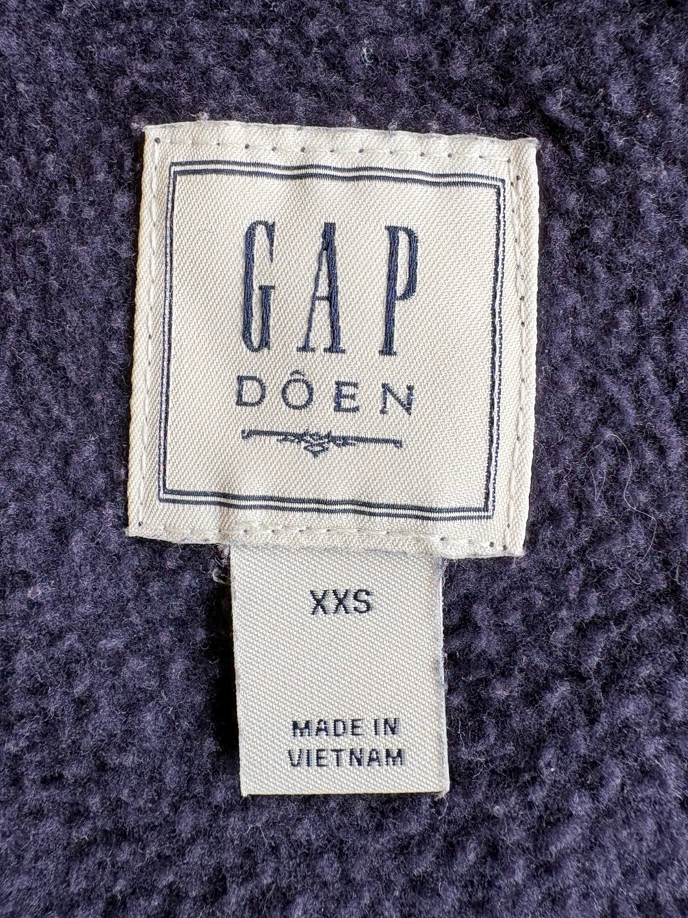 Gap x DÔEN Navy Blue Crewneck Sweatshirt XXS Oversized Sold Out Collab - Picture 4 of 6